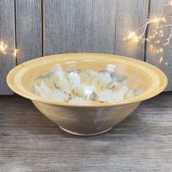 Hand Made Minnetonka Together Forever 10inch Round Dish Bowl Artist Signed VTG - Picture 1 of 16